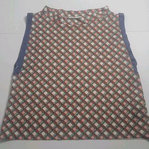 Zara Womens Size Small Multicolour 3D Geometric Print Sleeveless Cropped Blouse